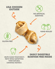 Canine Naturals poulet mini-noeud – focus sur la dentition saine