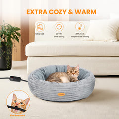 Lit donut CANMIL pour chat, rembourrage doux pour un cocon.