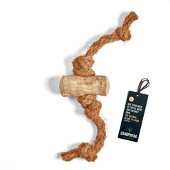 Canophera chien-mordeur bois café corde coco pour une mastication naturelle et stimulante.