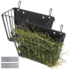 CAIQINLI mangeoire à foin pour lapin avec cadre robuste, prête pour un usage quotidien.
