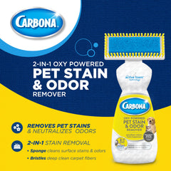 Applicateur double-face Carbona avec éponge et brosse pour nettoyage en profondeur.