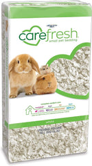 Carefresh litière papier blanc 10l, douceur durable pour petits animaux.