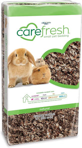 Carefresh litière papier naturel 14 L, douceur et confort pour petits animaux.