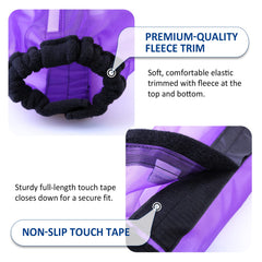 CareMaster jambières elastic peluche haut-bas, maintien confortable sans glissement.