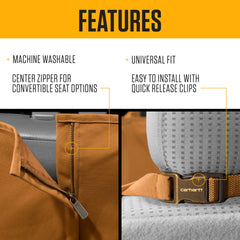 Panneaux latéraux Carhartt, maintien stable et sécurité renforcée.