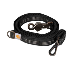 Laisse Carhartt en nylon durable avec absorption-choc, idéale pour chiens qui tirent.