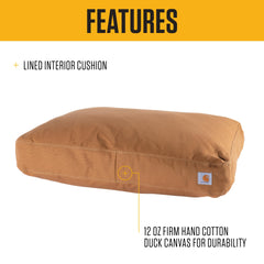 Intérieur du lit Carhartt avec sherpa doux pour chaleur et confort.