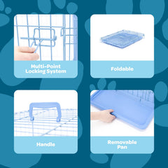 Cage Carlson bleue pliable et légère pour véhicule