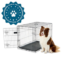 Carlson Pet Products cage métallique pour chien intermédiaire 36 pouces avec porte ouverte, espace sûr.