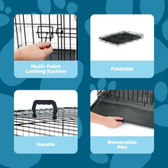 Carlson Pet Products cage pliable pour chien intermédiaire, facile à transporter.