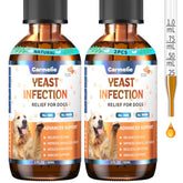 Carmelie, bouteille soin levures chien, saveur bacon, pratique et facile à utiliser