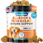 Gommes Carmelie pour chien allergie en bouteille, confort potentiel.