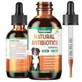 Gouttes Carmelie antibiotiques naturels pour chiens, soutien cutané potentiel.