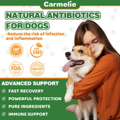 Gouttes Carmelie pau d'arco pour chien, formule naturelle.