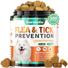 Bouchées Carmelie saveur canard pour chiens – protection naturelle contre puces et tiques.
