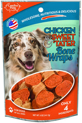 Carolina Prime Pet 45301 os enveloppé poulet et patate douce, friandise savoureuse pour chiens
