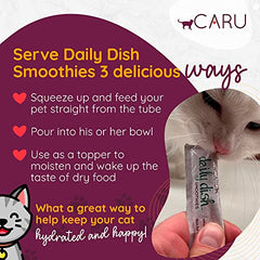 Caru Daily Dish Chicken Smoothies, chat-dans-bol; idée de repas hydratant et délicieux