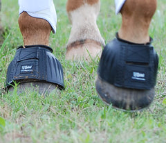 Cashel bottes de maintien en caoutchouc noir, taille L, faciles à nettoyer après les séances.