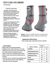 Cashel Crusader guêtres anti-mouches pour poney gris détail rembourrage et confort.