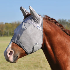 Cashel Crusader masque anti-mouches avec oreilles – vue avant, protection efficace contre les insectes