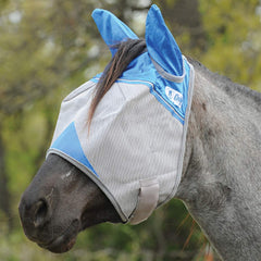 Cashel Crusader masque bleu, vision claire pour cheval lors de sorties.