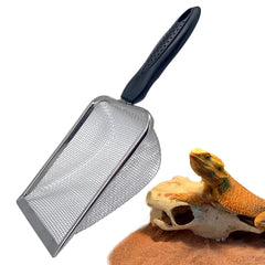 Casidoxi Falltail, pelle en acier inoxydable avec tamis fin pour sable reptile.