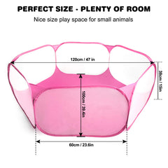 Casifor aire-jeu pliable pour petits animaux, transport facile.