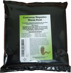 Castaway Organics, alimentation vers de compostage avec mélange équilibré pour croissance des vers