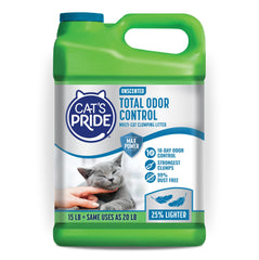 Cat's Pride Max Power: bouteille en gros plan démontrant le contrôle des odeurs