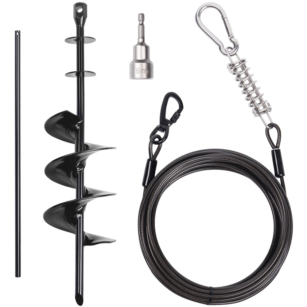 CatAve câble d’attache chien 30 ft, flexible et sans enchevêtrement.