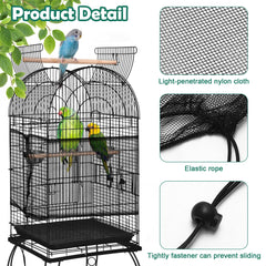 Catcan maillage nylon durable ramasse-graines pour cage propre