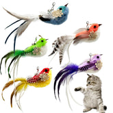 CATENEED : Recharges de plumes pour jouet chat, stimulant l'instinct de chasse.