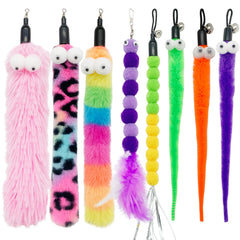 CATENESS refills vers peluche et plumes: huit pièces pour le jeu.