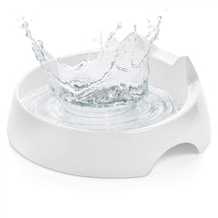 CatGuru bol-eau-chat-marshmallow, bol d’eau pratique pour chats sans moustaches irritées.