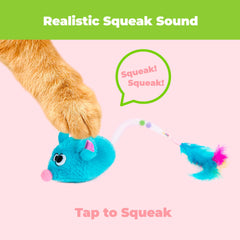 Catify Best Pet Supplies – souris fuchsia qui couine, offre stimulation ludique pour chat intérieur