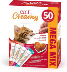 Catit Creamy pack de 50 tubes, friandise pratique pour chats