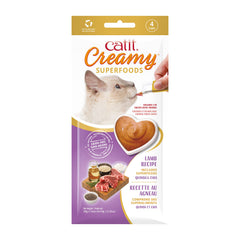 Tube Catit Crémeux Super-aliments agneau-quinoa-chia, idéal pour récompenser et hydrater votre chat