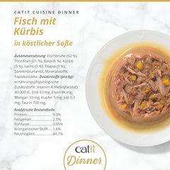 Catit Fish Dinner texture-double, deux textures appétissantes