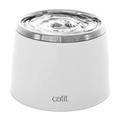 Fontaine Catit Fresh & Clear en inox pour chat, design hygiénique et durable.