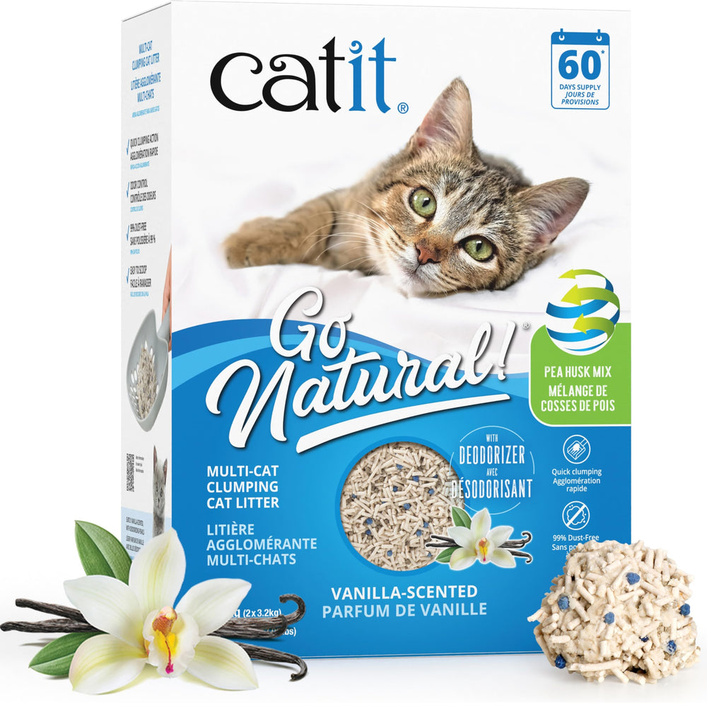 Catit Go Natural litière emballage durable et pratique.