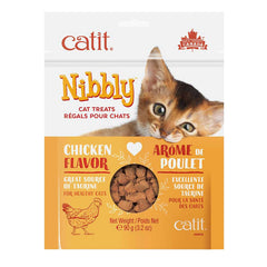 Catit Nibbly croquant au poulet, friandise faible en calories pour récompenser le chat