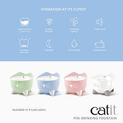 Catit PIXI flot doux pour chat, option hydratation agréable.