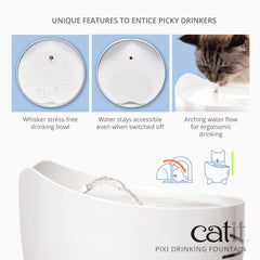 Catit PIXI fontaine-chat fenêtre de niveau lumineuse: contrôle visuel du niveau d'eau.
