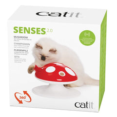 Catit Senses 2.0 Mushroom avec plume, stimule l’instinct de jeu du chat.