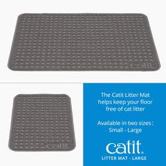 Catit tapis-litiere-detail-texture : texture douce qui retient les particules de litière.