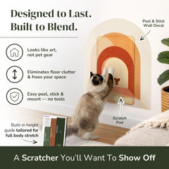Catopiia decal art mural chat, décoration fonctionnelle pour divertir votre chat.