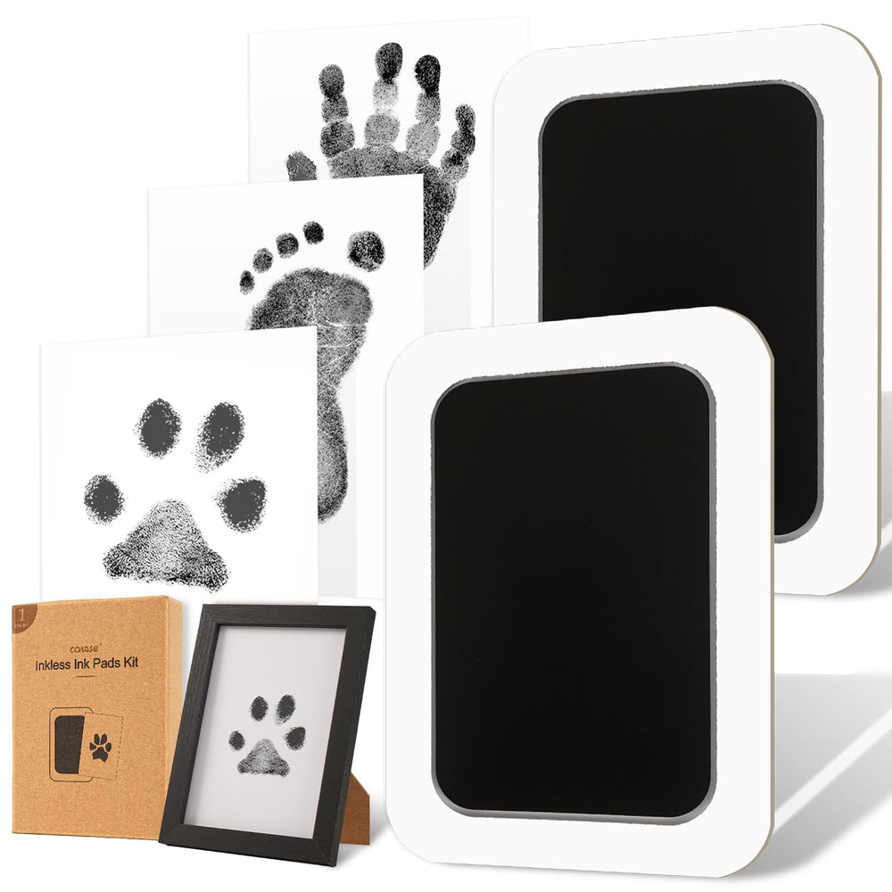 Kit catose avec cadre en bois pour empreintes sans encre durables.