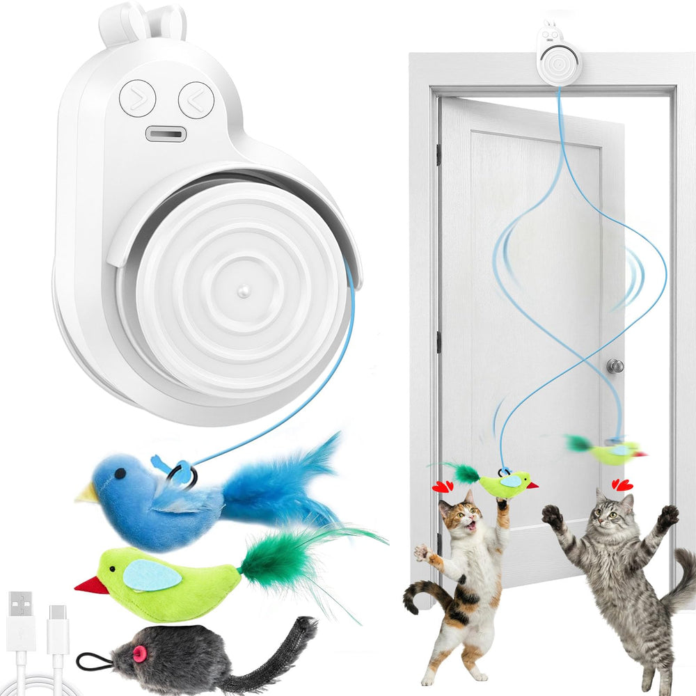 CATPICK Oiseau volant avec plume, stimulation quotidienne pour chats actifs.