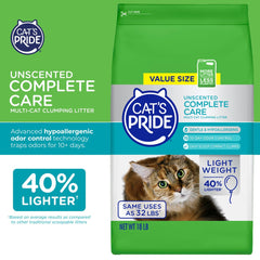 Cat's Pride Complete Care contrôle des odeurs 10 jours, rapide et efficace.