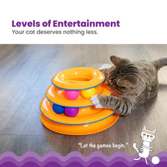 Catstages Balles rotatives 6, démonstration de jeu interactif pour chats actifs